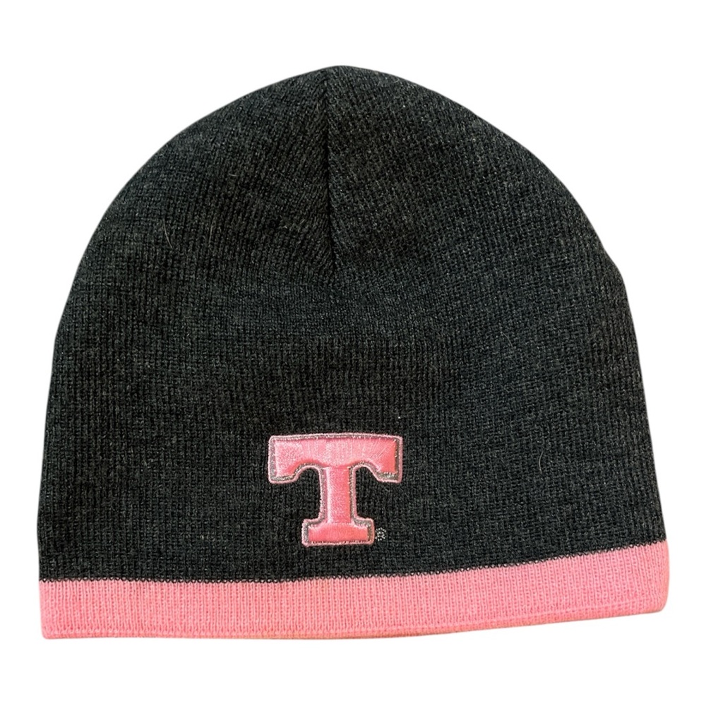Tennessee Volunteers Dark Gray and Pink Beanie Hat